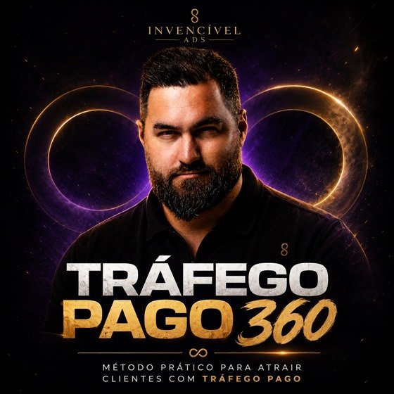 Capa do treinamento Tráfego Pago 360, da Invencível Ads